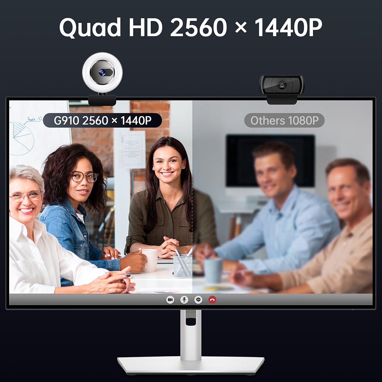 GUSGU G910 2K QHD Webcam