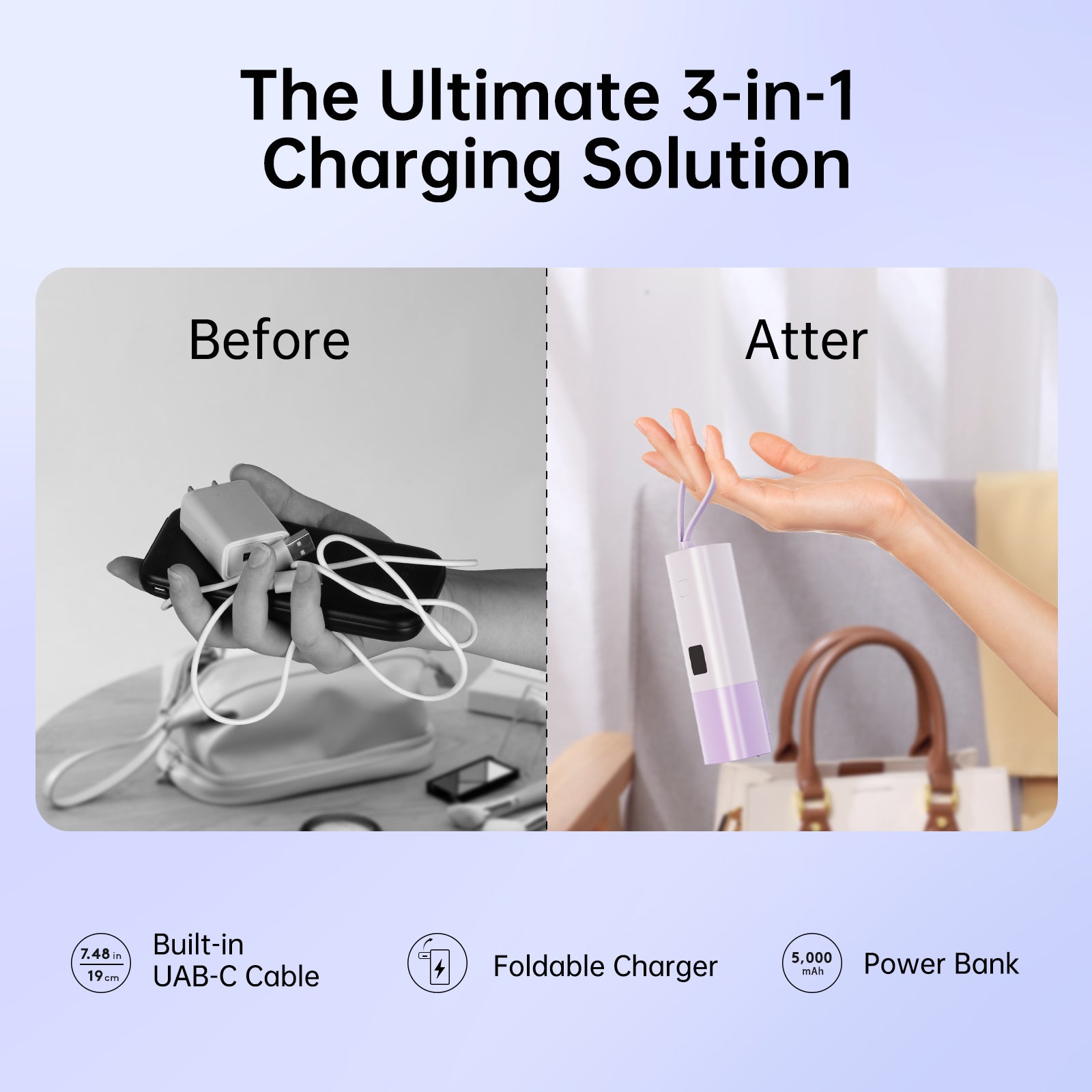 GUSGU V24 5,000mAh Power Bank