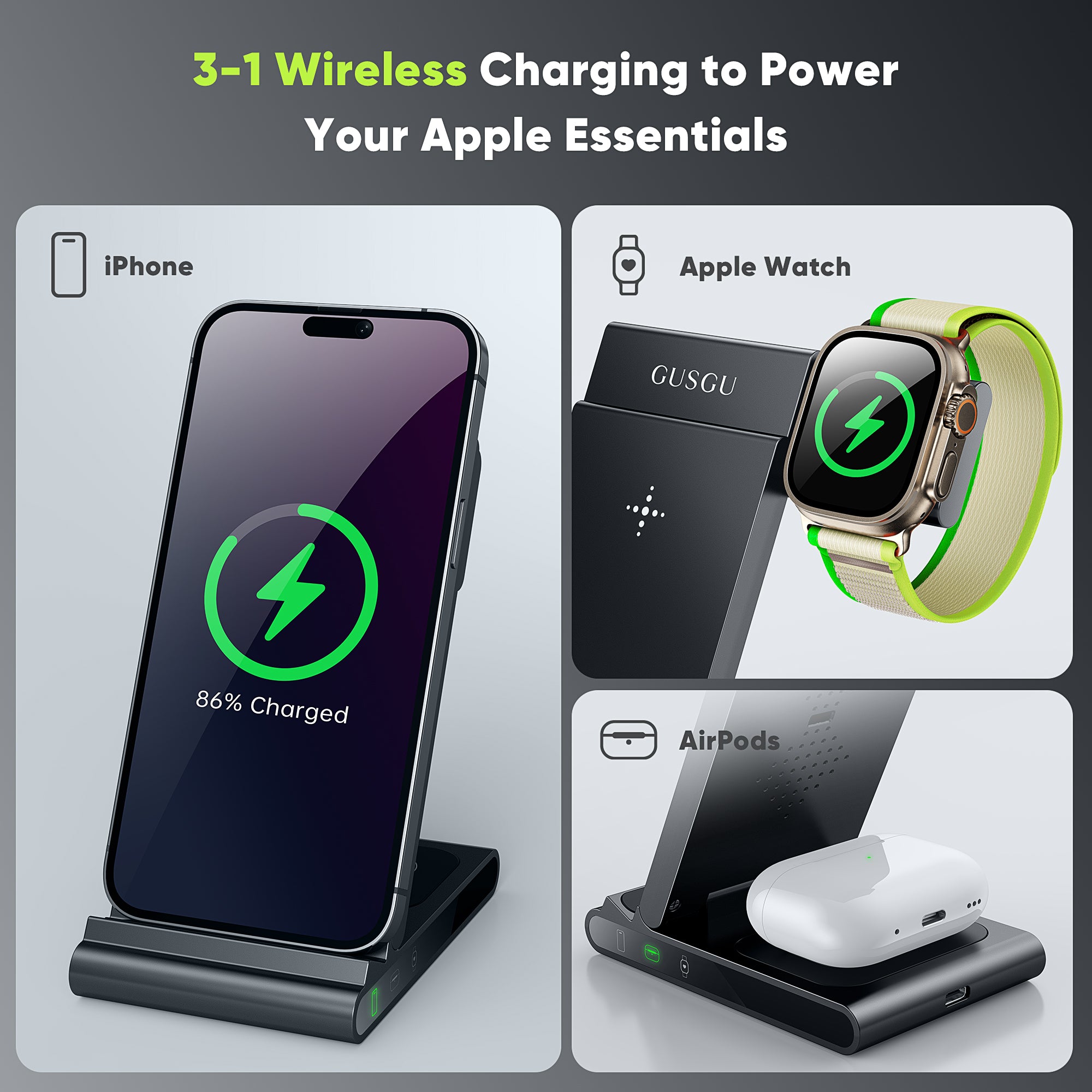 GUSGU C10 Wireless Charging Station