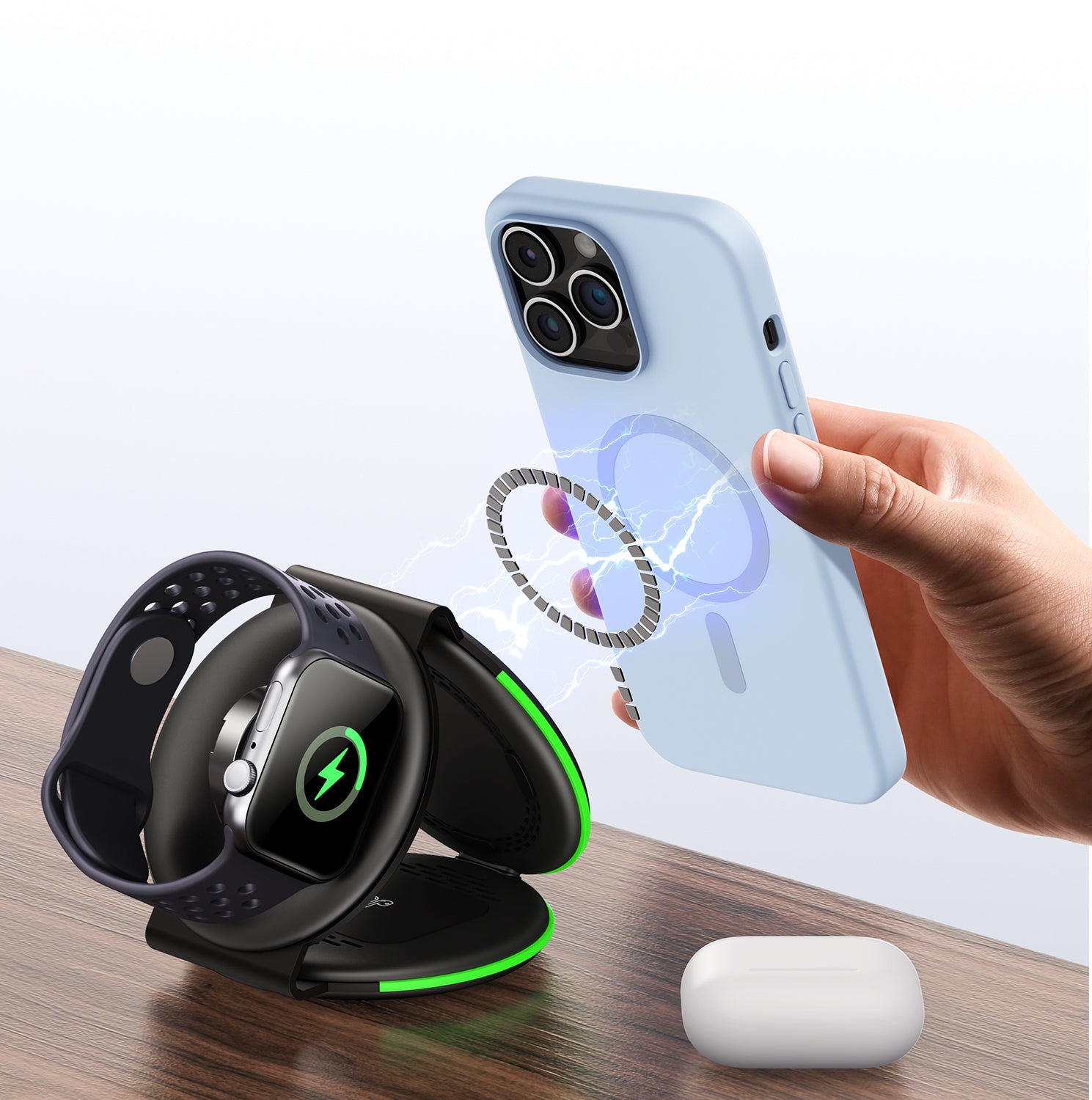 GUSGU 3 in 1 Wireless Charging Station
