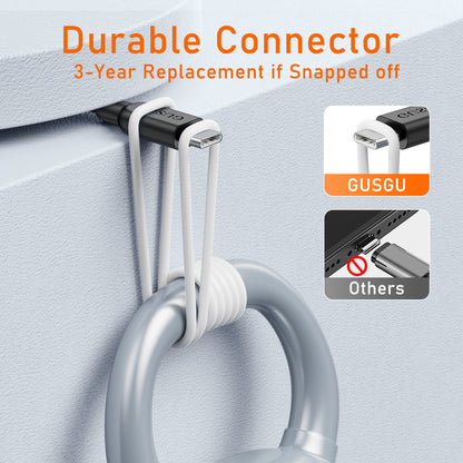 GUSGU USB C to C Charging Cable [2-Pack, 6ft] 30W Nylon Braided USB-C Charger Cable, Black