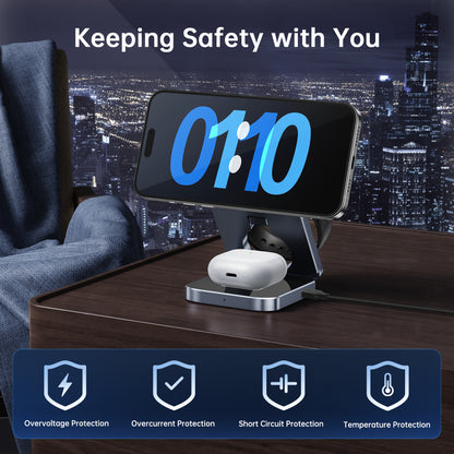 GUSGU C2M-Fold QI2 Wireless Charging Station