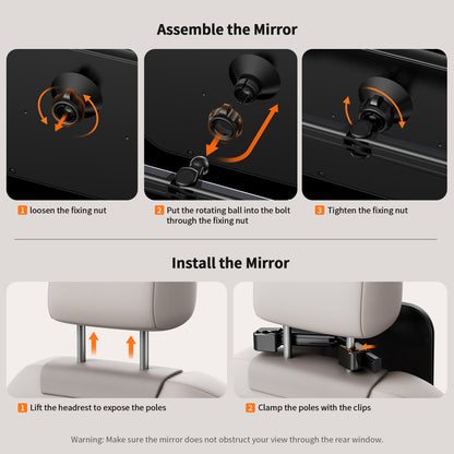 GUSGU Baby Car Mirror with Eco-Friendly Material