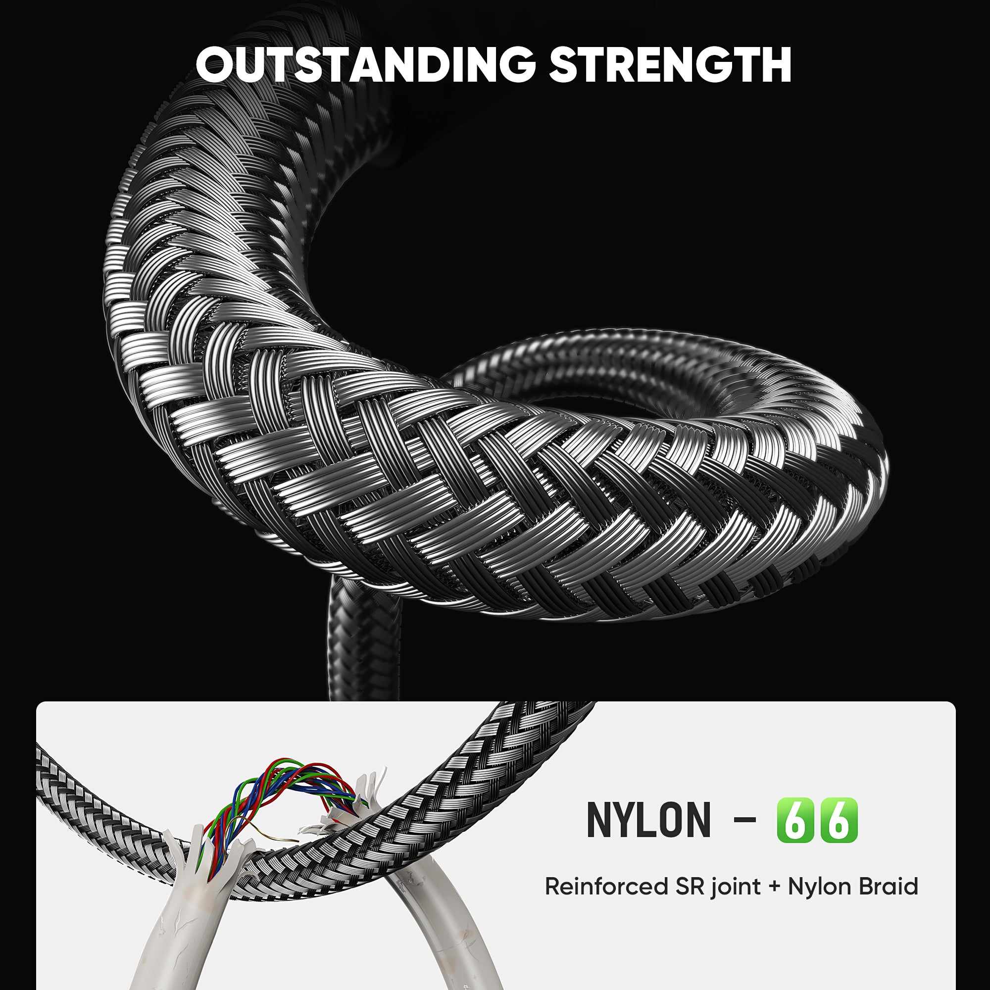 GUSGU USB C to C Charging Cable [2-Pack, 6ft] 60W Nylon Braided USB-C Charger Cable