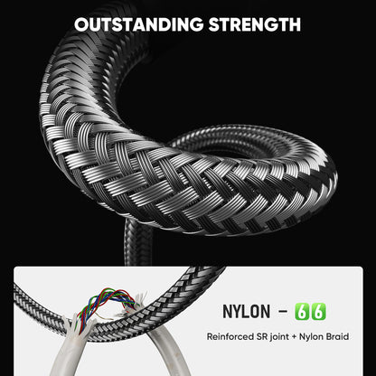 GUSGU USB C to C Charging Cable [2-Pack, 6ft] 60W Nylon Braided USB-C Charger Cable
