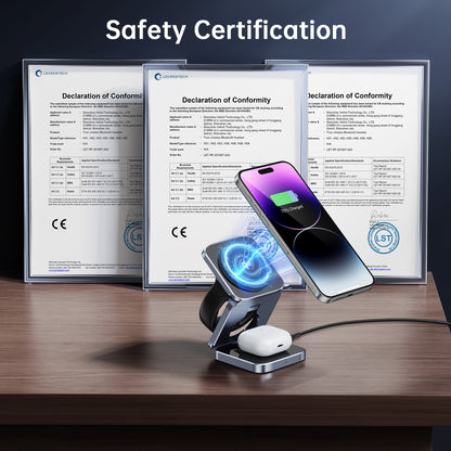 GUSGU C2M-Fold QI2 Wireless Charging Station