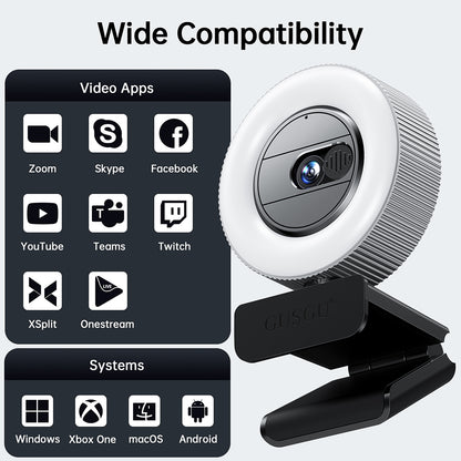 GUSGU G910 2K QHD Webcam