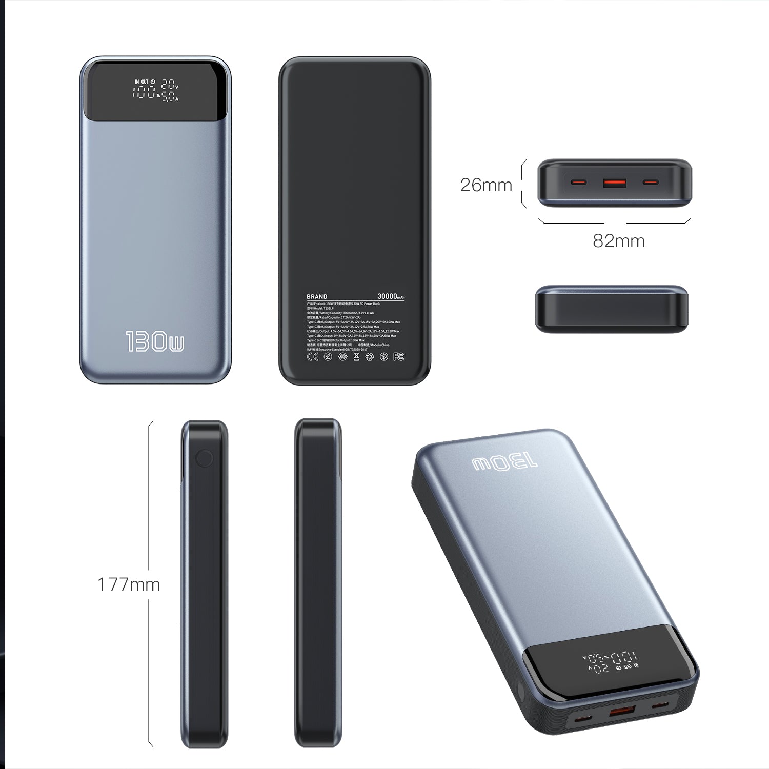 GUSGU P130 130W 20,000mAh Power Bank