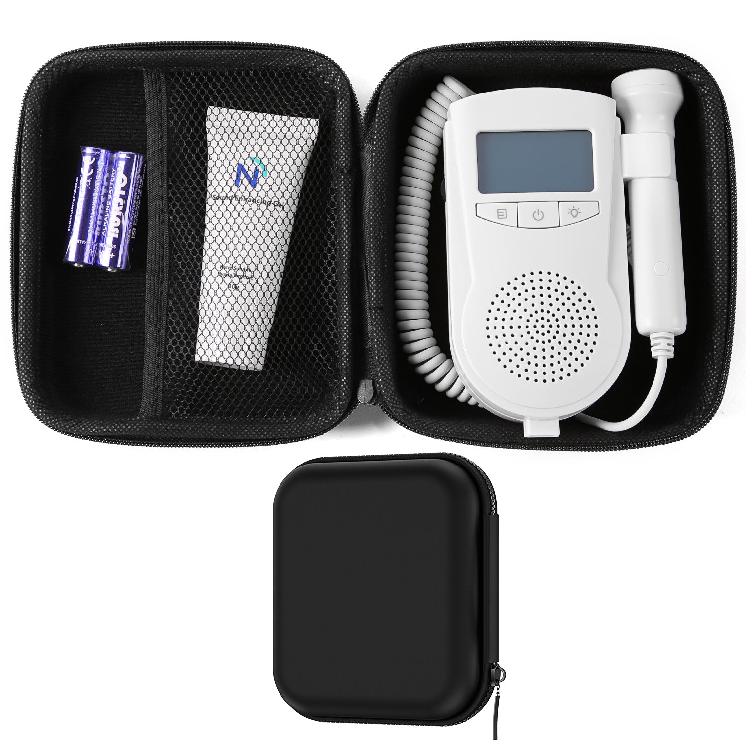 GUSGU Baby Doppler Fetal Heartbeat Monitor with Travel Case, Easy to Use